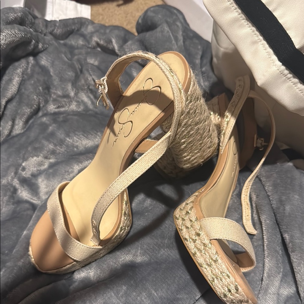Jessica Simpson Cream Espadrille Shoes